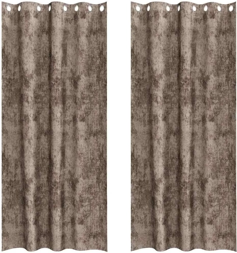 vidaXL Cortine din catifea 2 pcs Cappuccino 245 x 140 cm Catifea