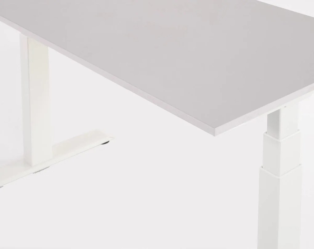 Birou reglabil electric Viva Upgrade 2.0, dual motor, 150 kg - 1200x800x18 - Gri - Alb