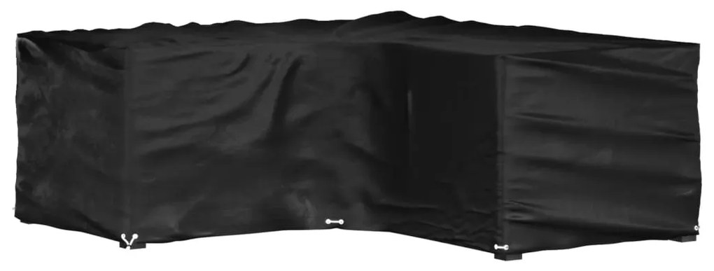 319315 vidaXL Husă mobilier de grădină în formă de L 16 ocheți, 215x215x70 cm