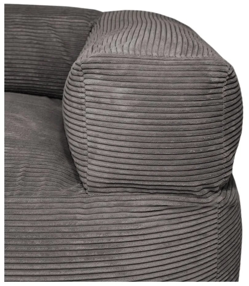 Fotoliu bean bag galben muștar cu tapițerie din catifea reiată Sofa MooG – SLOWDOWN