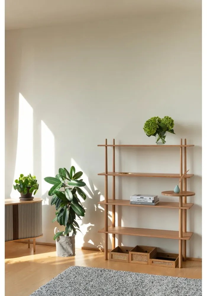 Sistem modular de rafturi în culoare naturală cu aspect de lemn de stejar 110x148 cm Stories – UMAGE