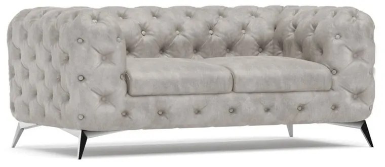 Canapea gri deschis cu tapițerie din catifea 185 cm Chelsea – Ropez