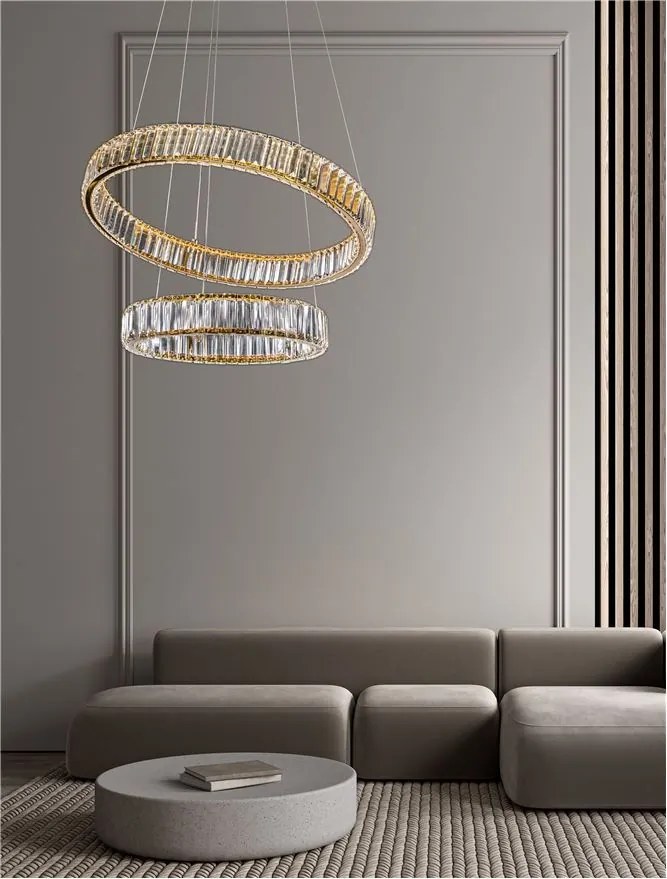 Lustra LED suspendata cristal design elegant AURELIA 46W
