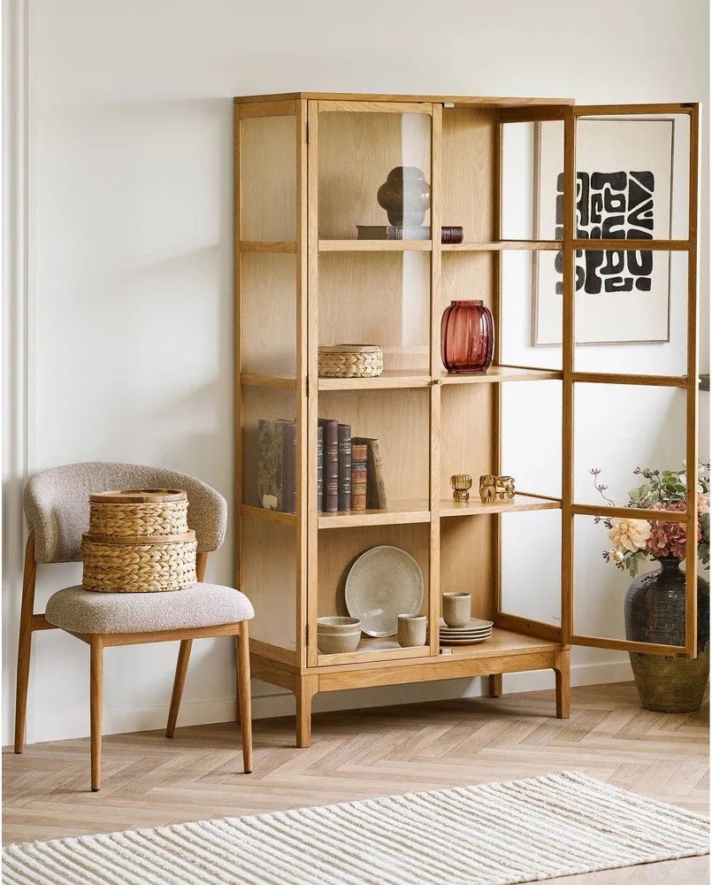 Vază roșie din sticlă lucrată manual (înălțime 21 cm) – House Nordic