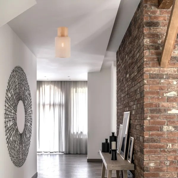 Plafonieră ARI 1xE27/60W/230V d. 16 cm bej fag