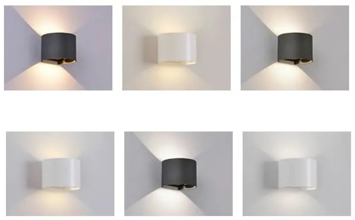 Aplica LED dimabila iluminat exterior ambiental IP54 DAVOS alb MA-8603