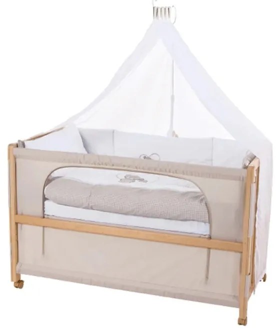 Pătuț cu roți și baldachin 60x120 cm Liebhabär – Roba