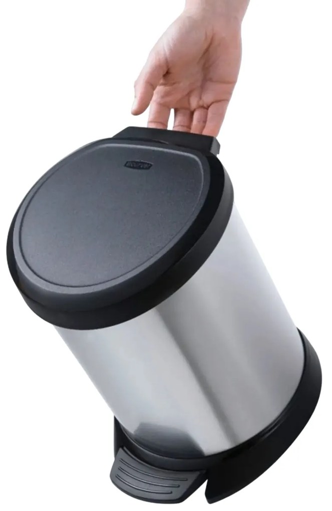 Curver Coș de gunoi Decobin 5 l, argintiu