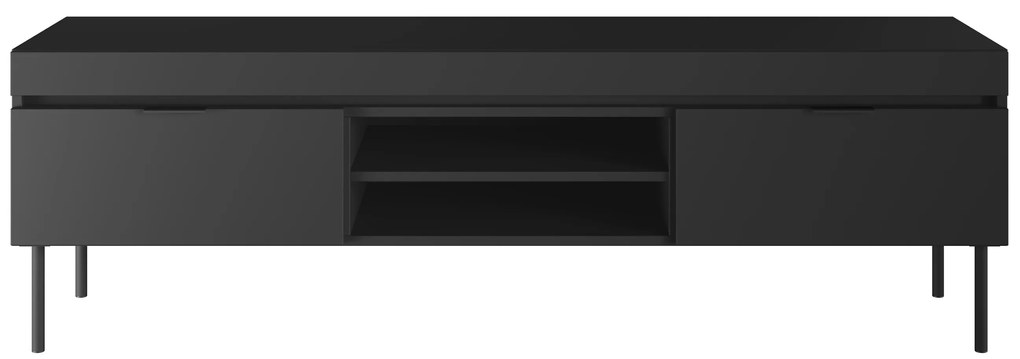 Comodă TV pe picioare metalice Sentia 157 - negru / negru