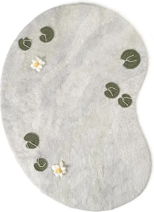 Covor de joacă pentru copii gri deschis din bumbac 130x170 cm Swan Lake – Lorena Canals