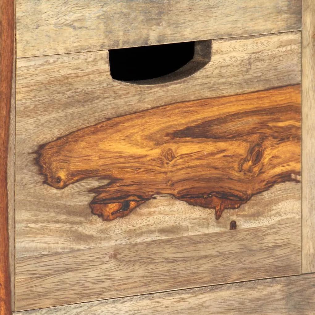 Servanta, gri, 100x30x50 cm, lemn masiv de sheesham