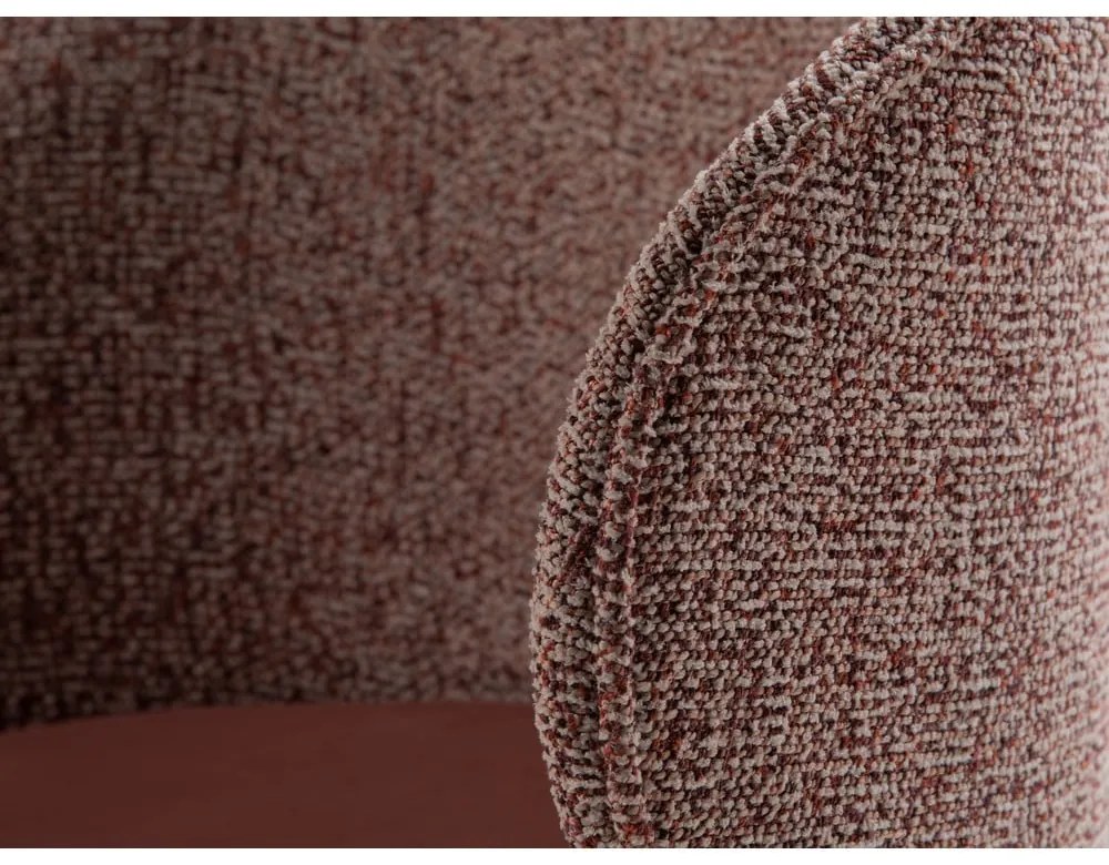 Fotoliu roz cu tapițerie din catifea Inez – Micadoni