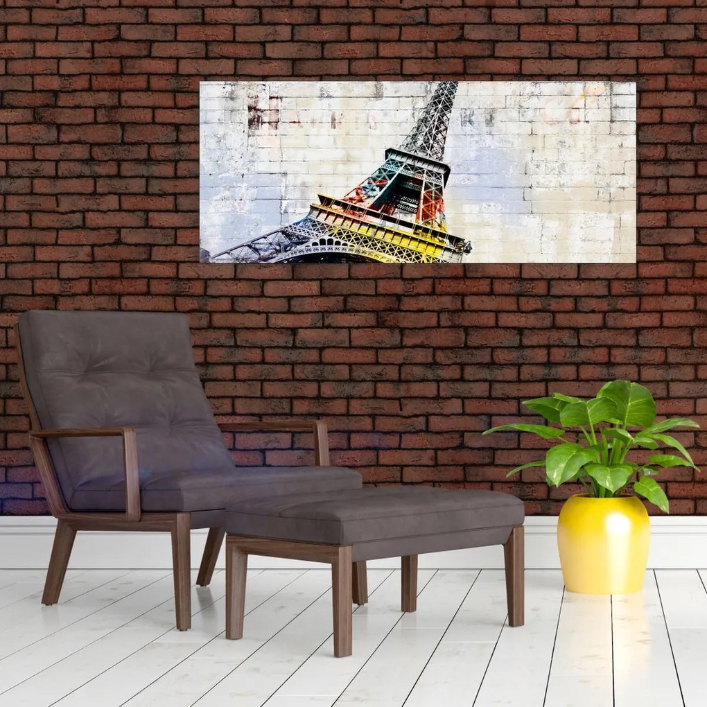 Tablou - Arta digitală a Turnului Eiffel (120x50 cm)