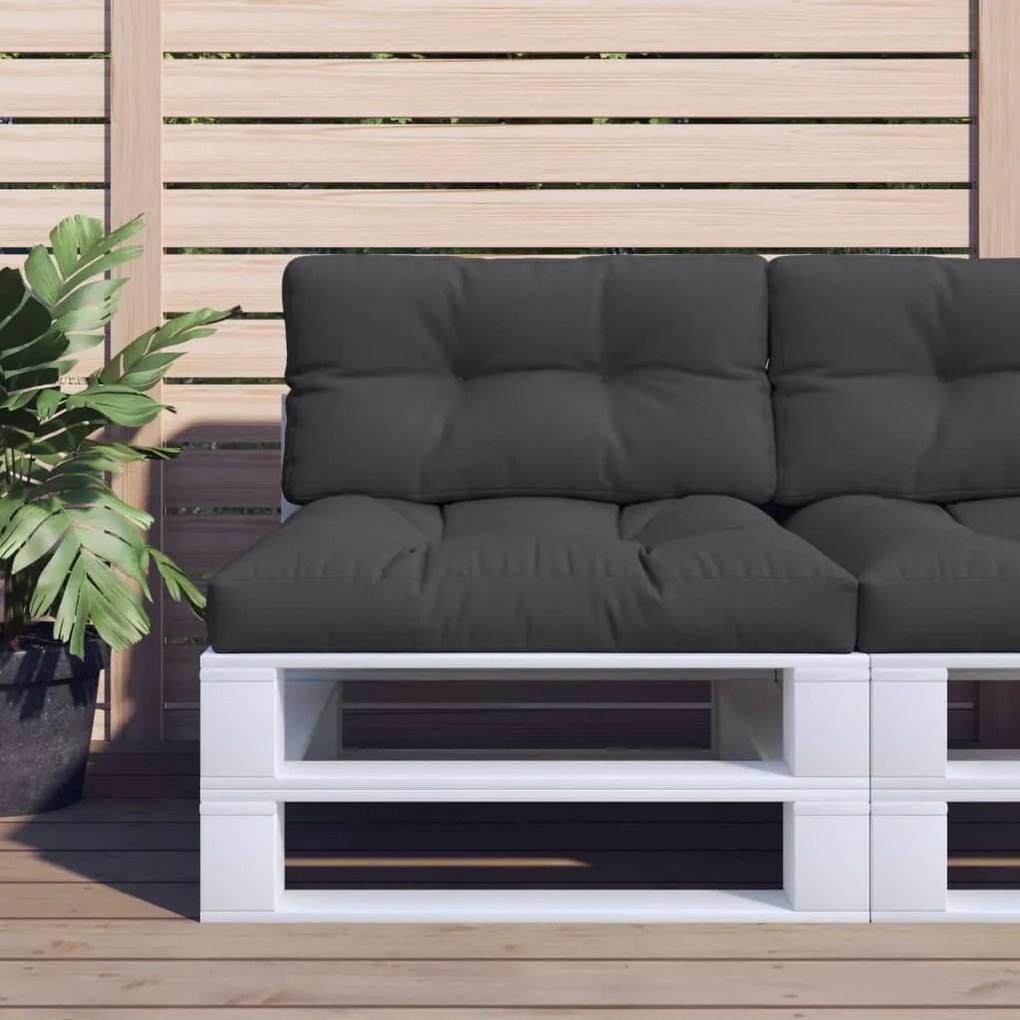 vidaXL Pernă de paleți, negru, 70x40x12 cm, material textil