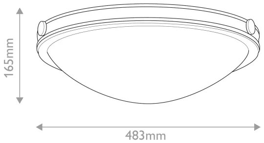Hinkley HK-COLLIER-F-M-BX - Plafonieră COLLIER 3xE27/40W/230V Ø 48,3 cm