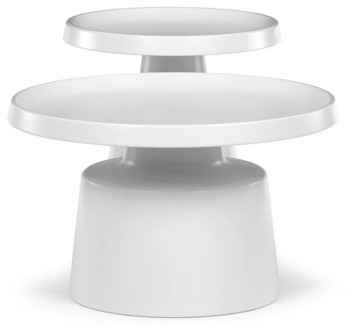 Set de măsuțe de cafea F4114 WT, alb, 2 buc.