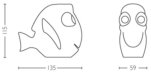 Philips 71768/90/16 - Lampă LED pentru copii DISNEY DORY, 0,3W/3V