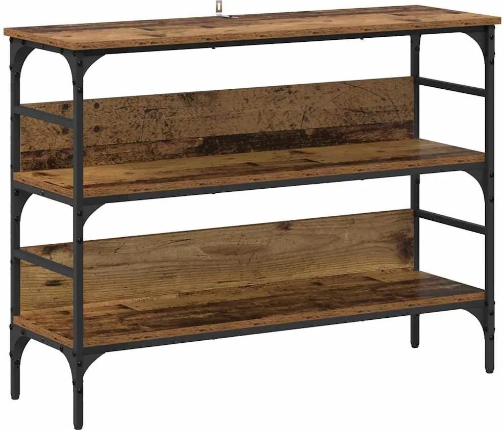 vidaXL Masă de consolă Lemn vechi 100 x 32 x 75 cm Lemn compozit