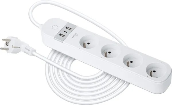 Prelungitor inteligent cu întrerupător Retlux 4Z + 2xUSB-A+1xUSB-C 1,5m Wi-Fi Tuya alb