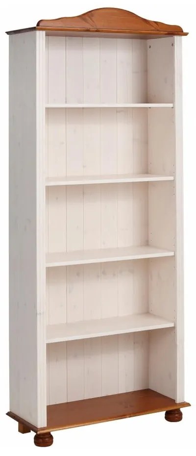 Bibliotecă albă/în culoare naturală din lemn masiv de pin 70x181 cm Ella – Støraa