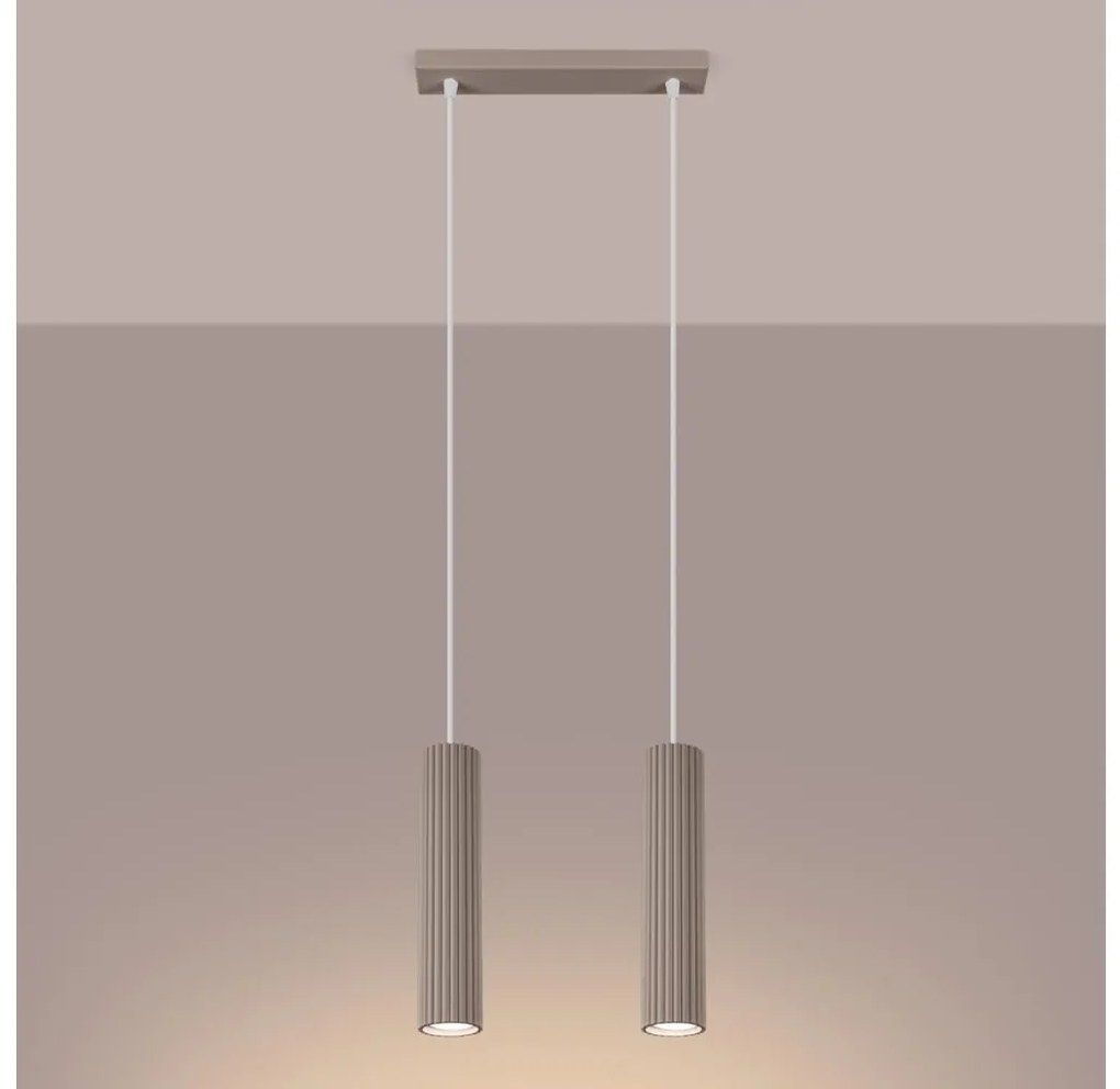 Lustră pe cablu Brilagi CRESTO 2xGU10/10W/230V taupe