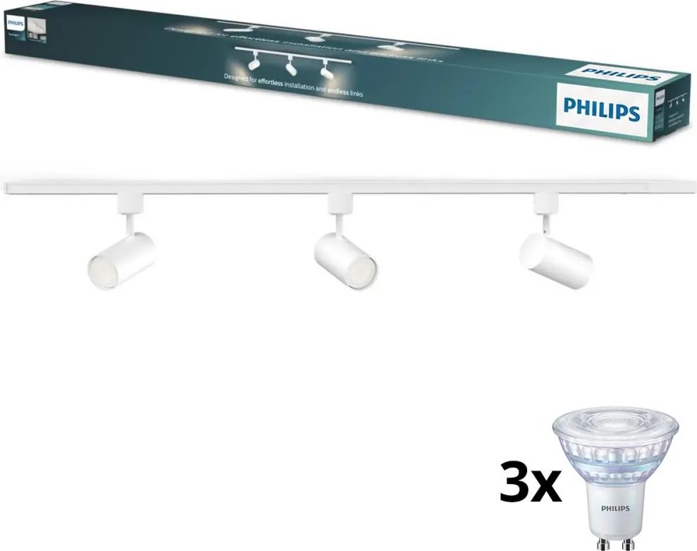 Philips - Spot LED dimabil pe șină, sistem EASYLINK 3xGU10/6,2W/230V 1m alb