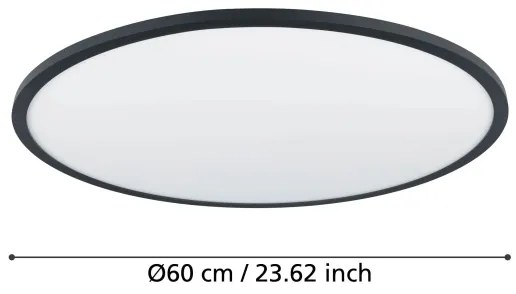Plafonieră LED dimabilă Eglo 900762 SARSINA-Z 41W/230V d. 60 cm negru