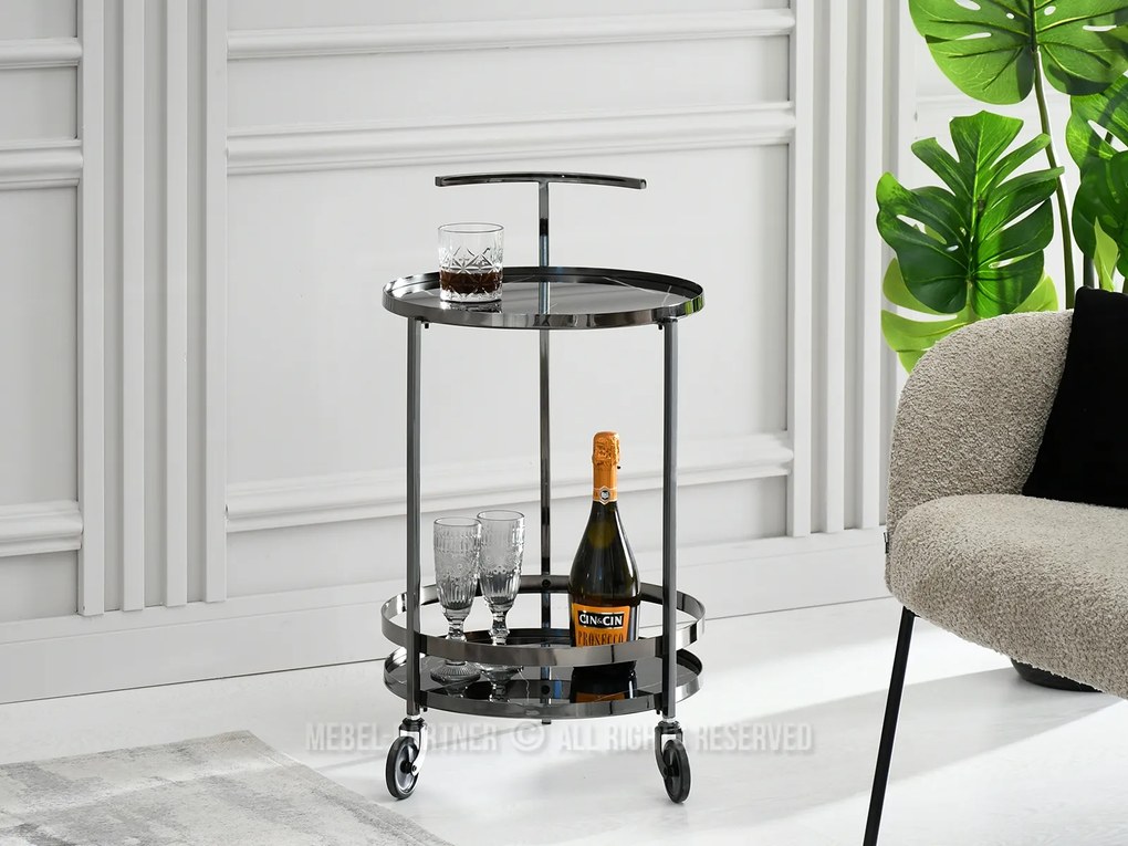 Măsuță de cafea Alfonzo (marmură neagră + negru). Promo -16%. 1111551