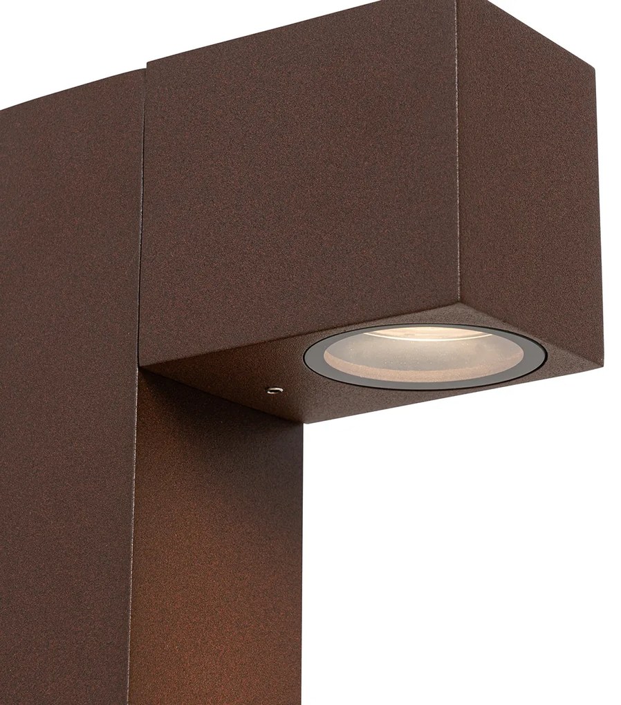 Lampă industrială de exterior pentru stâlp maro ruginiu 30 cm IP44 - Baleno
