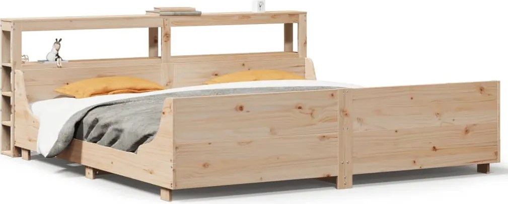 vidaXL Cadru de pat fără saltea, 200x200 cm, lemn masiv pin