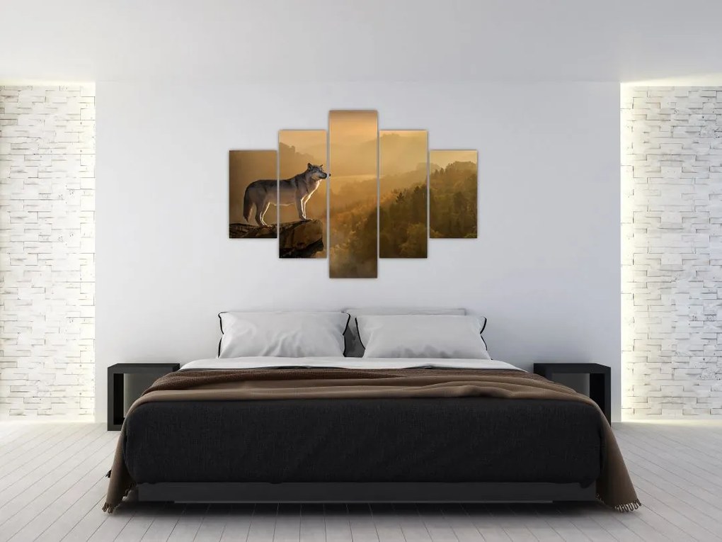 Tablou - Lup pe stăncă (150x105 cm)