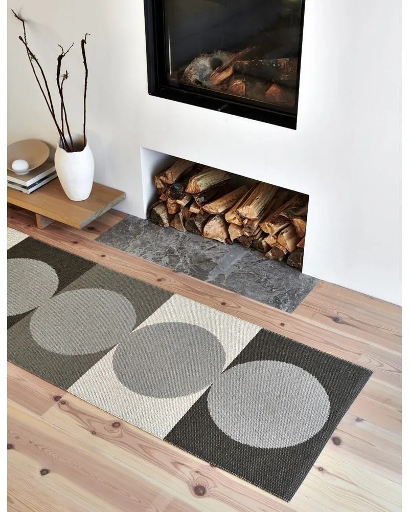 Covor tip traversă pentru interior și exterior gri/crem 70x280 cm Otto Clay – Pappelina