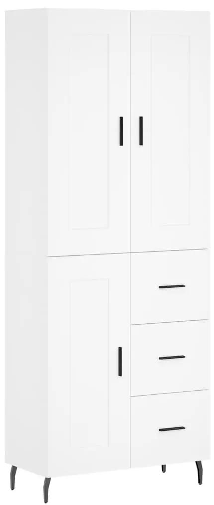 3200017 vidaXL Dulap înalt, alb, 69,5x34x180 cm, lemn compozit