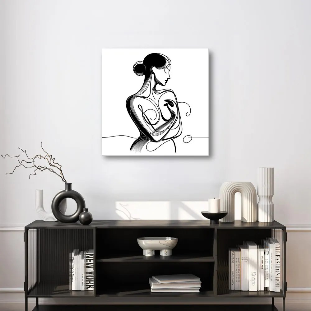Tablou linii ale eleganței feminine