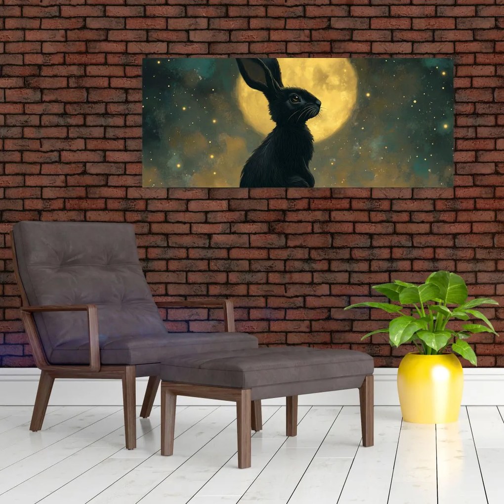 Tablou - Iepure cu lună (120x50 cm)