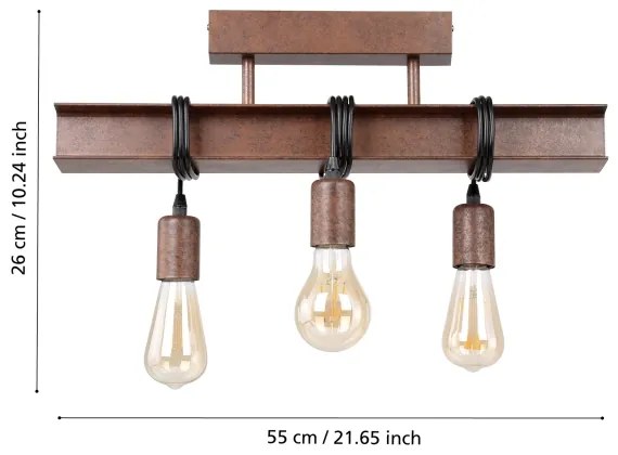 Lustră aplicată TOWNSHEND 3xE27/60W/230V Eglo 43522