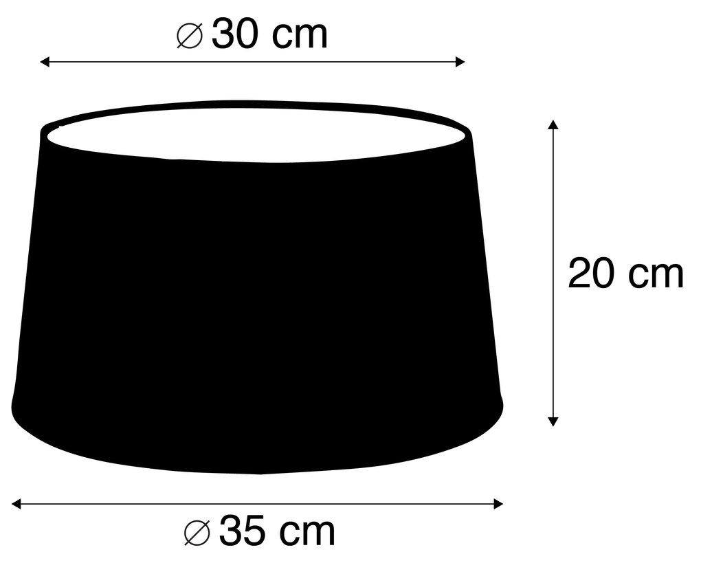 Abajur din in culoarea taupe, rotund, înclinat 35/30/18