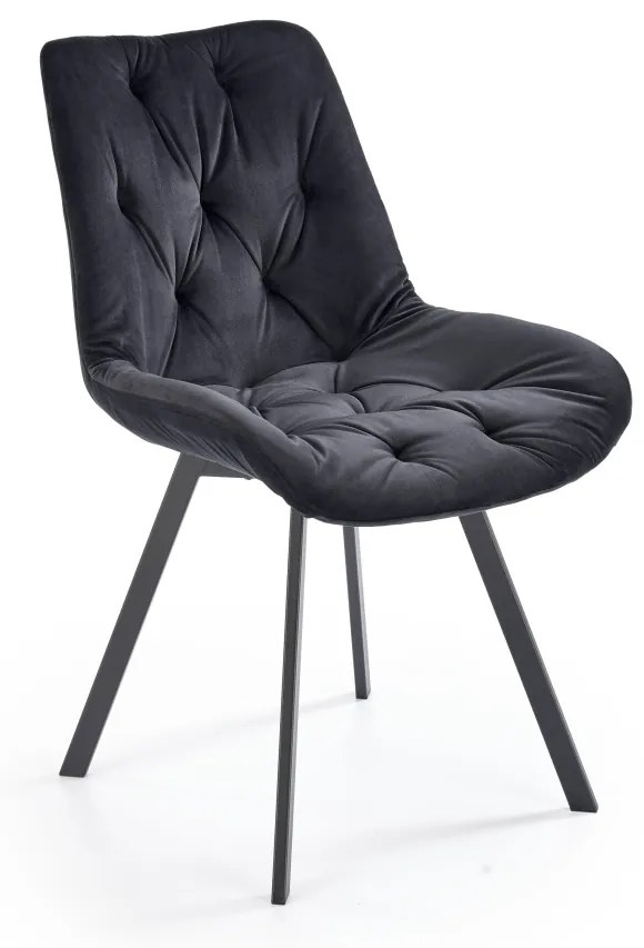 Scaun catifea K519 velvet negru
