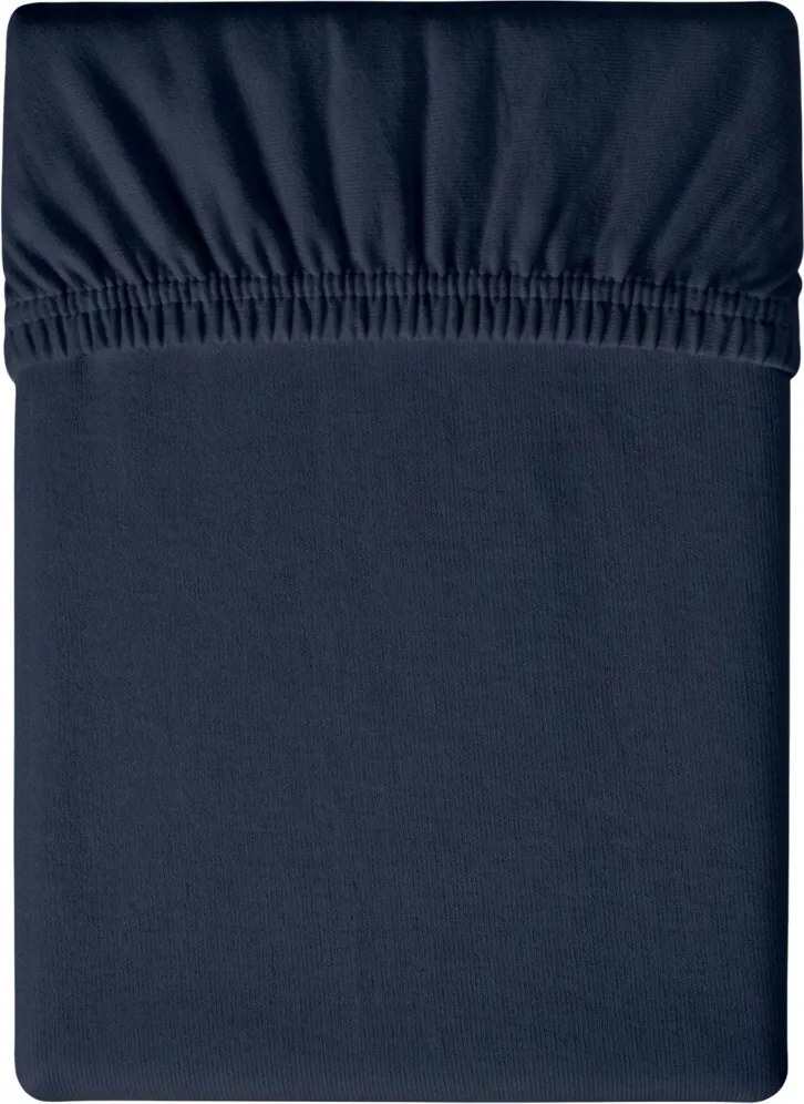 Cearsaf Jersey albastru marin 180 x 200 cm