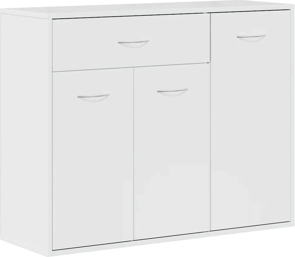 vidaXL dulap, alb extralucios, 88x30x70 cm, lemn prelucrat