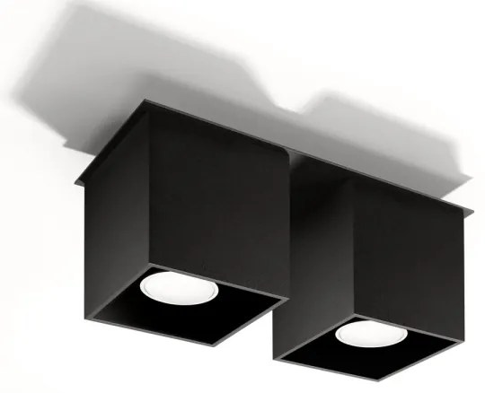 Plafonieră QUAD 2 2xGU10/40W/230V negru