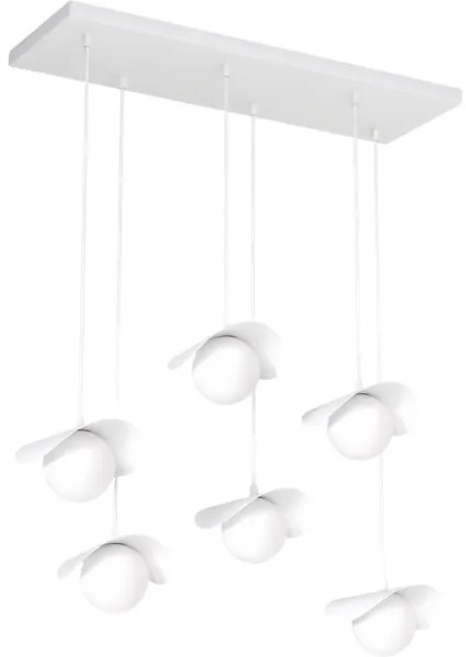 Lustră pe cablu RITUAL 6xG9/8W/230V albă