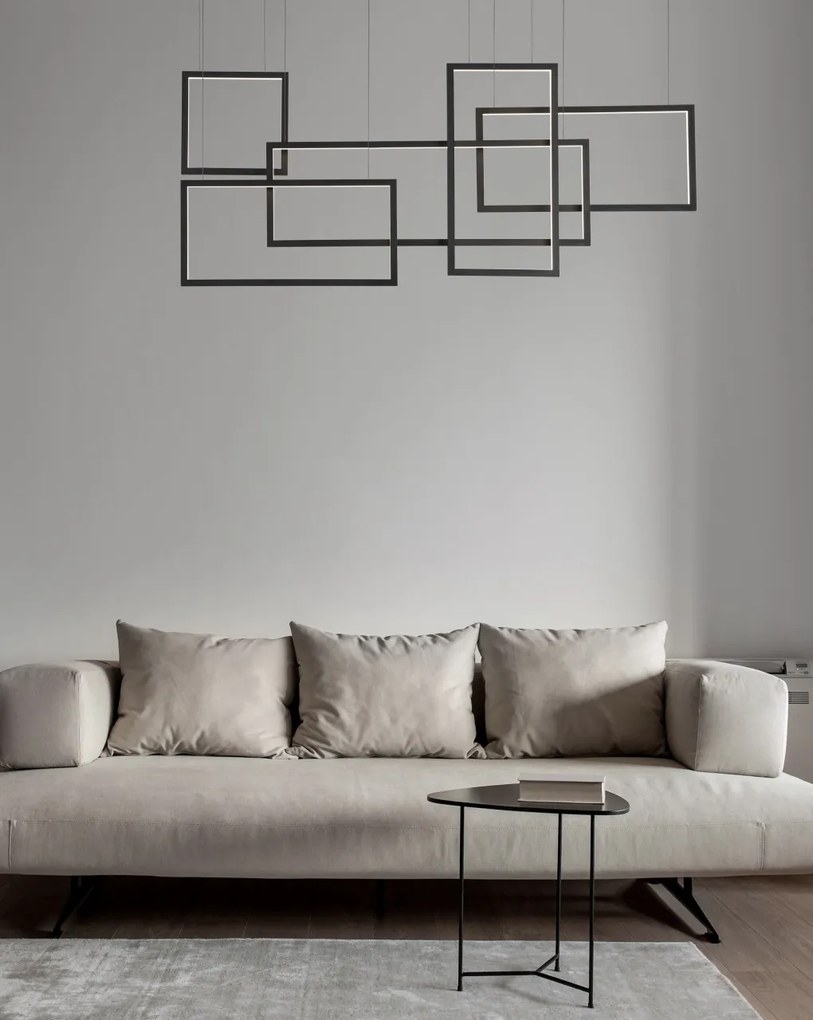 Lustra LED suspendata design geometric CORNICE
