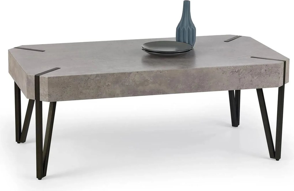 Masuta EMILY GREY, gri/negru, 110x60x42 cm