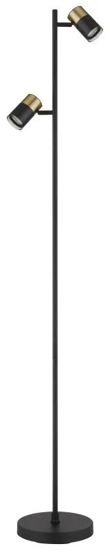 Lampadar cu 2 Spoturi directionabile BRISBON negru/cupru