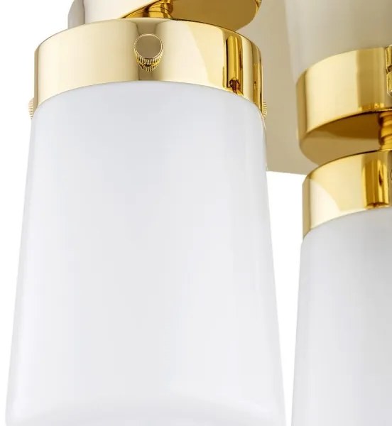 Lustră aplicată PASADENA 3xE27/15W/230V aurie/albă Argon 6165