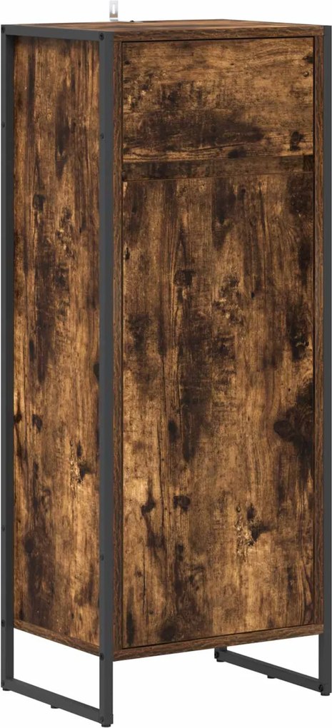 vidaXL Dulap de Baie Stejar fumuriu 40 x 30 x 100 cm Lemn compozit
