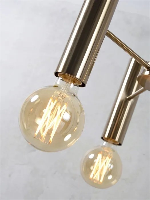 Lustra design minimalist cu 3 surse de lumina Cannes gold, S