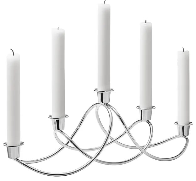 Sfeșnic Harmony pentru 5 lumânări, oțel inoxidabil - Georg Jensen