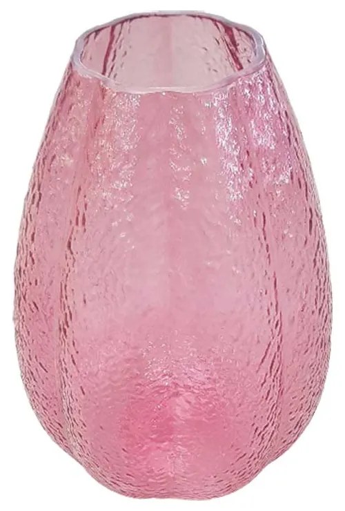 Vaza decorativa din sticla 30 cm, roz